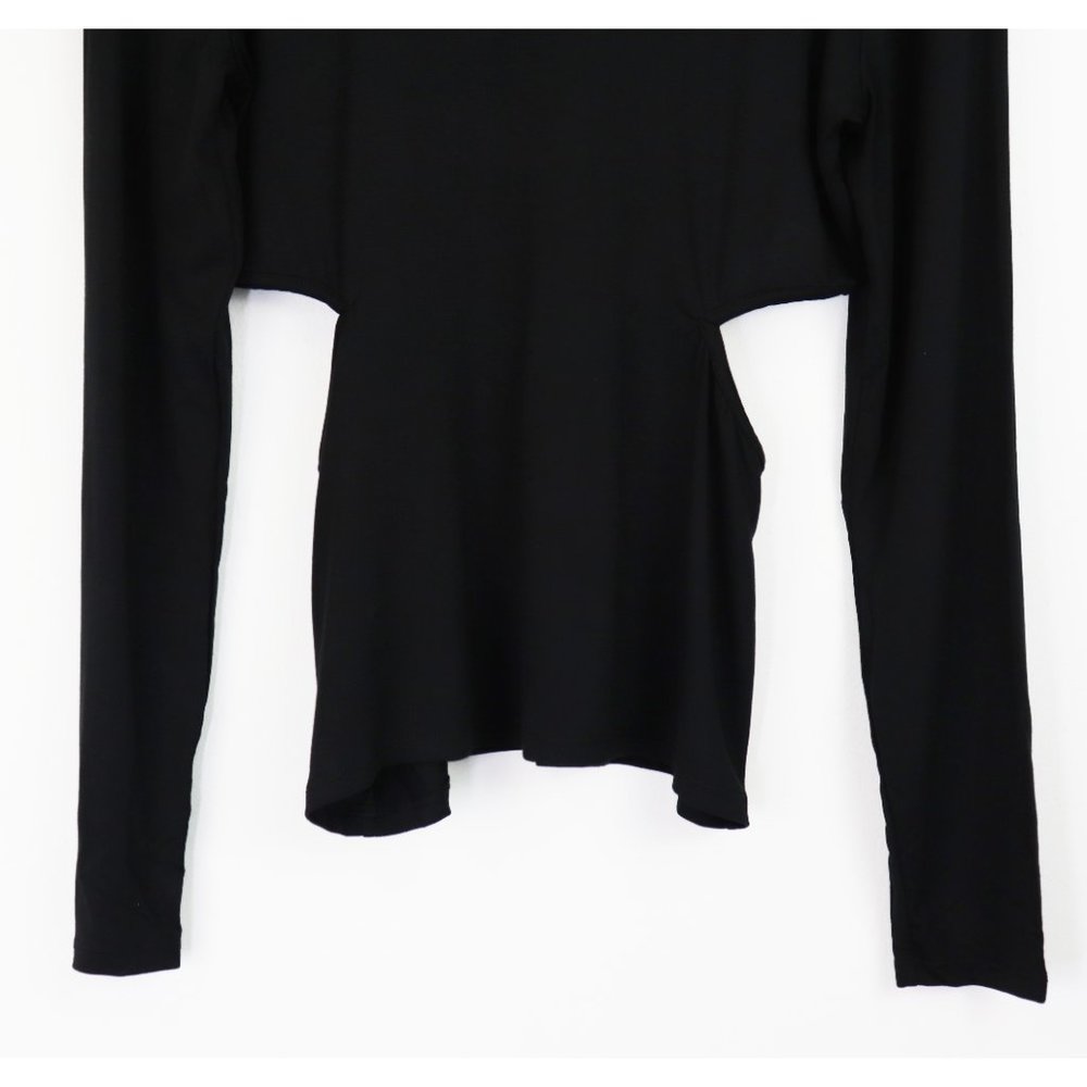 NWT Lovers + Friends Isana Turtleneck Cut Out Long Sleeve Top Black Large - Picture 9 of 9